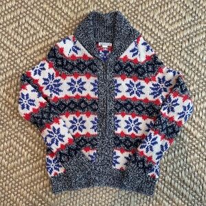 Crewcuts Red, Blue, and White Knit Sweater